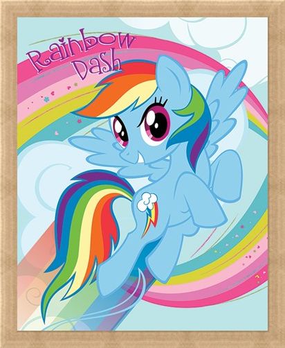 Framed Framed Rainbow Dash - My Little Pony