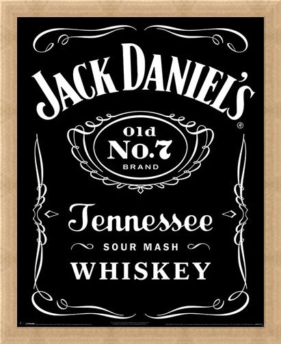 Framed Framed Classic Logo - Jack Daniels