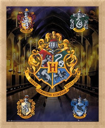 Framed Framed House Crests - Harry Potter