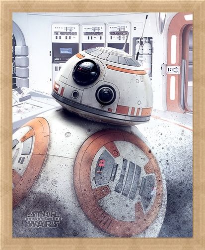 Framed Framed BB-8 Peek - Star Wars The Last Jedi