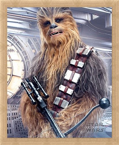 Framed Framed Chewbacca Bowcaster - Star Wars The Last Jedi
