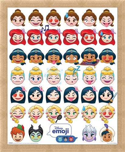 Framed Framed A Happy Ending - Disney Emoji Princess