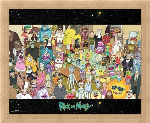 Framed Framed Cast - Rick and Morty