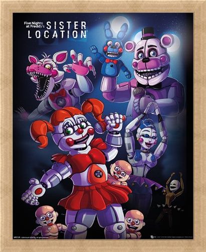 Framed Framed Sister Location Group - Five Nights at Freddy's