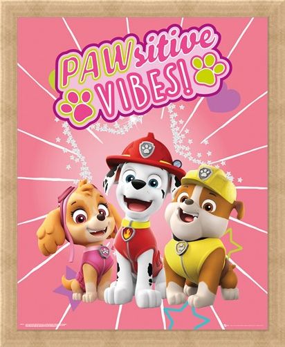 Framed Framed Pawsitive Vibes - Paw Patrol