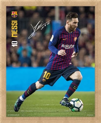 Framed Framed Messi 18-19 - Barcelona FC