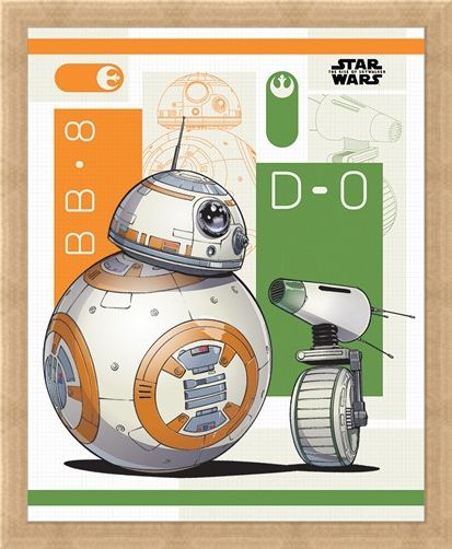 Framed Framed The Rise Of Skywalker BB8 and D-0 - Star Wars