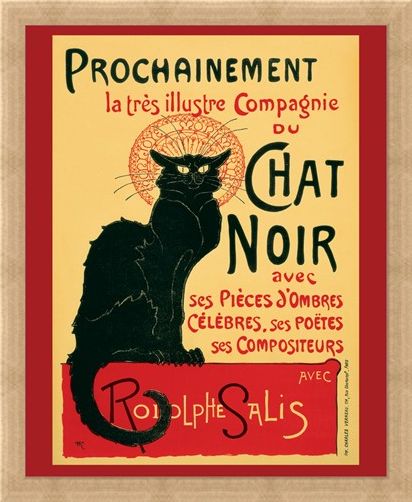 Framed Framed Tournee du Chat Noir (Turn of the Black Cat) - Theophile Alexandre Steinlen