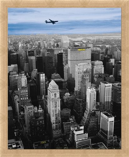 Framed Framed Flying High above The MetLife Building - New York City