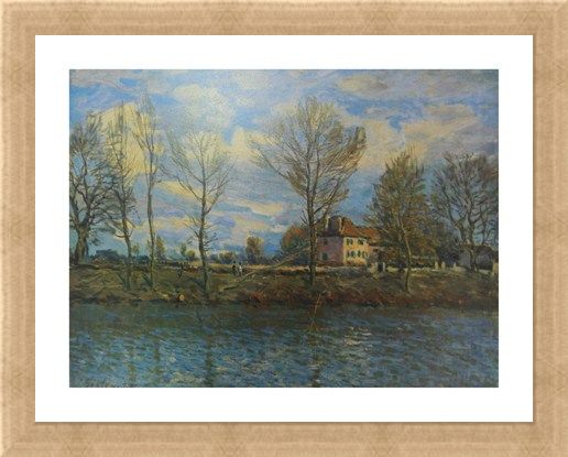 Framed Framed Island of The Grande Jatte - Alfred Sisley