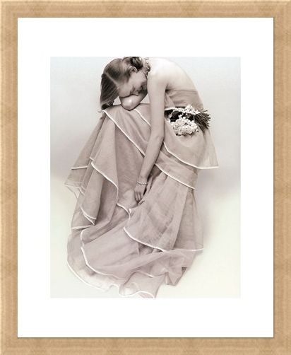 Framed Framed Tiered Evening Dress, March 1951 - Norman Parkinson