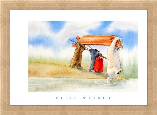 Framed Framed Boating Bears - Cliff Wright