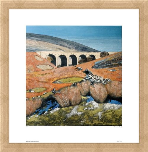 Framed Framed Yorkshire Landscape with Viaduct - Lydia Bauman