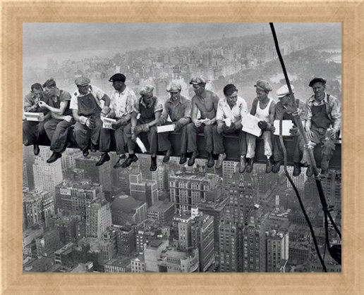 Framed Framed Lunch on a Skyscraper - Iconic New York Photo