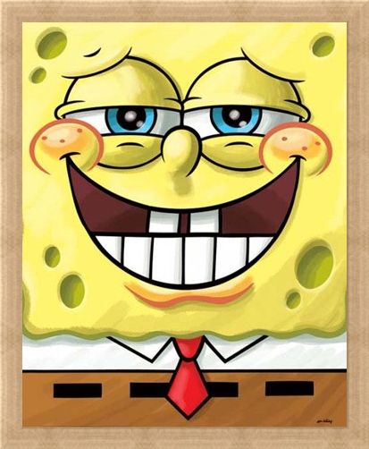 Framed Framed Cheeky Grin - Spongebob Squarepants