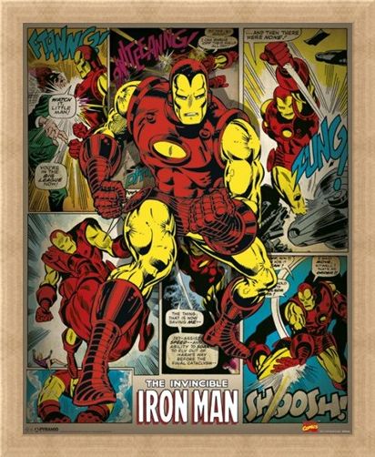 Framed Framed Hero To The Rescue - The Invincible Iron Man