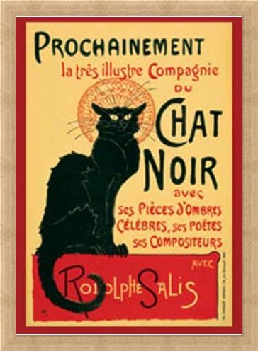 Framed Framed Tournee du Chat Noir (Turn of the Black Cat) - Theophile Alexandre Steinlen