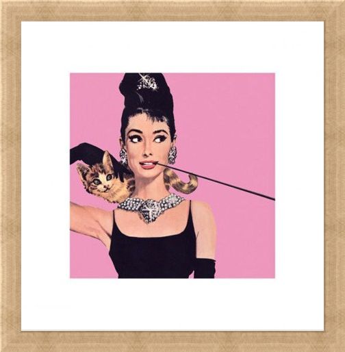 Framed Framed Audrey Hepburn - Pink - Audrey Hepburn