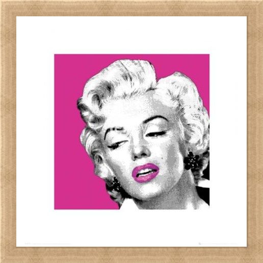 Framed Framed Pink Lipped - Marilyn Monroe