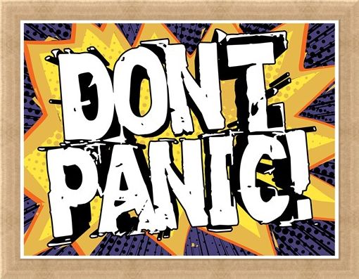 Framed Framed Don't Panic - Pop Art Style