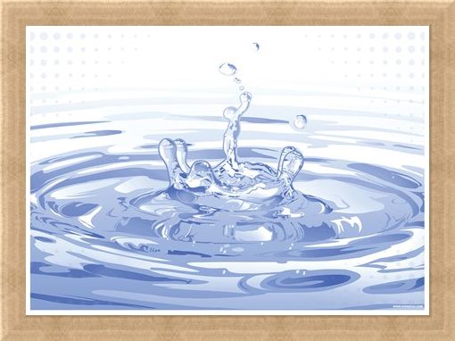 Framed Framed Ripples - Blue Splash