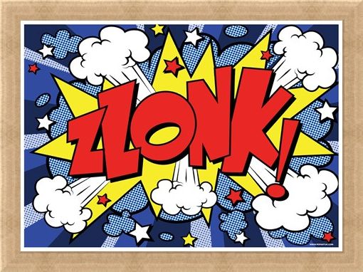 Framed Framed Comic Style Explosion - Zlonk!