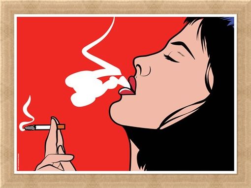 Framed Framed Smoke - Pop Art Exhale