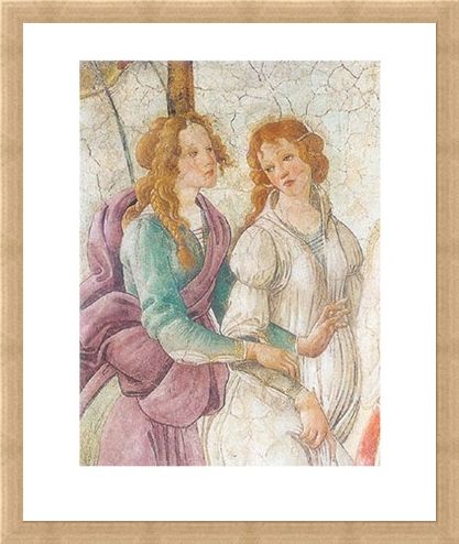 Framed Framed Venus Offers Gifts - Sandro Botticelli