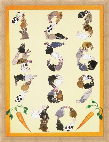 Framed Framed Counting Bunnies - Educational Fun