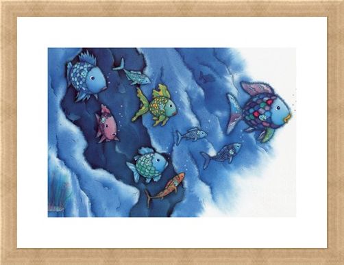 Framed Framed Rainbow Fish Plays with all his Friends - Marcus Pfister