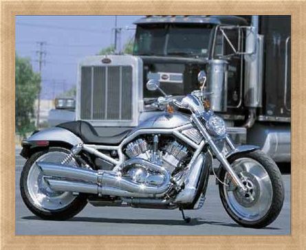 Framed Framed Silver Machine - Harley Davidson