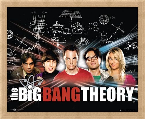 Framed Framed Raj, Howard, Sheldon, Leonard & Penny - The Big Bang Theory