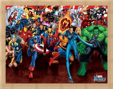 Framed Framed Here To Save The Day - Marvel Heroes