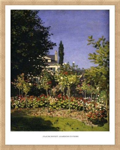 Framed Framed The Garden in Bloom - Claude Monet