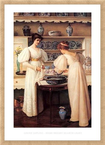 Framed Framed Home Bright Hearth Light - Louise Jopling