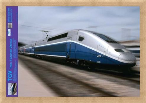 Framed Framed TGV High Speed Train - Trains