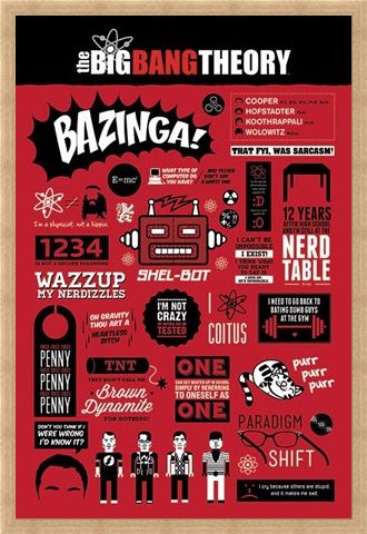 Framed Framed The Big Bang Theory Infographic - The Big Bang Theory