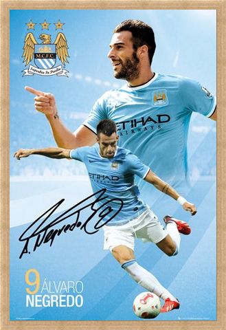 Framed Framed Alvaro Negredo - Manchester City Football Club