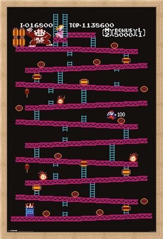 Framed Framed Donkey Kong - Retro Gaming