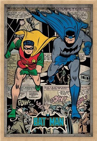 Framed Framed Batman Comic Book Montage - DC Comics