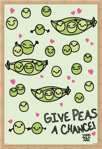 Framed Framed Give Peas A Chance - David & Goliath