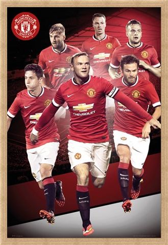 Framed Framed Manchester United Star Players 2014/15 - Manchester United Football Club