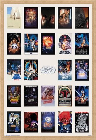 Framed Framed Star Wars Collage - May the Force be with you