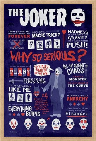 Framed Framed Joker Quotographic - Why So Serious?