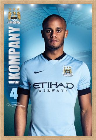 Framed Framed Vincent Kompany - Manchester City Football Club