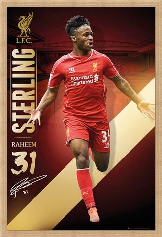Framed Framed Raheem Sterling - Liverpool Football Club