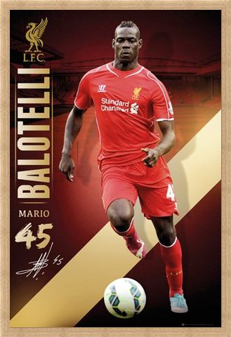 Framed Framed Mario Balotelli - Liverpool Football Club