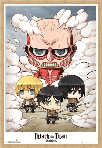 Framed Framed Chibi Group - Attack On Titan