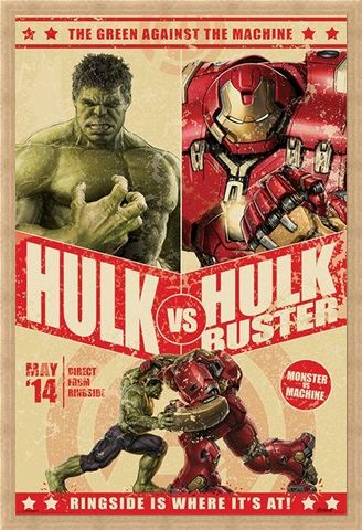 Framed Framed Hulk Vs Hulkbuster - Avengers Age of Ultron