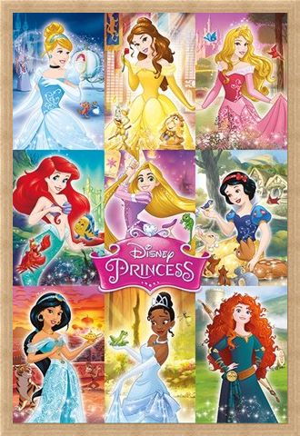 Framed Framed Princess Collage - Disney Princess